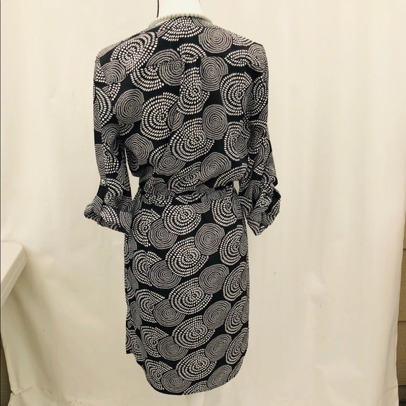 Spense black & white circle shirt dress 10 - Picture 4 of 8